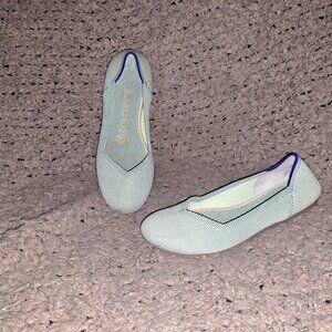 ROTHY'S-Round Toe-Mint Green-Retired-Slip On Flats-Size 5.5-Near Mint
